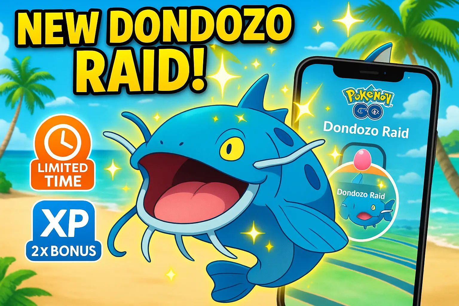 Dondozo Debuts in Pokémon GO's Sunkissed Shores Event